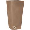 Vaso quadrato alto da interno esterno Eros 30X30 H60 in resina - Nicoli, AVANA