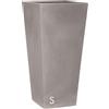 Vaso quadrato alto da interno esterno Eros 38X38 H80 in resina - Nicoli, GRIGIO CENERE