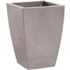 Vaso Quadrato da Interno Esterno Logos 30X30 H43 in Resina - Nicoli, GRIGIO CENERE