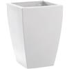 Vaso Quadrato da Interno Esterno Logos 40X40 H57 in Resina - Nicoli, BIANCO OTTICO