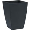 Vaso Quadrato da Interno Esterno Logos 40X40 H57 in Resina - Nicoli, GRIGIO ANTRACITE