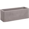 Fioriera rettangolare da davanzale in resina Calypso 50x20 H18 Nicoli, GRIGIO CENERE