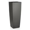 Vaso CUBICO PREMIUM ALTO 105 con autoirrigazione - 40x40 - LECHUZA, ANTRACITE METALLIZZATO