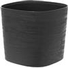 Vaso da interno esterno CAPRI 38X38 H30 con riserva d'acqua, BLACK