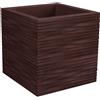 Vaso Quadrato Elegante da Interno Esterno Elegance Quadro 40X40 H40 in resina - Nicoli, CORTEN