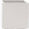Vaso fioriera quadrata da interno esterno Kebe 40X40 H40 in plastica riciclata - Euro3plast, BIANCO OTTICO