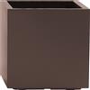 Vaso fioriera quadrata da interno esterno Kebe 40X40 H40 in plastica riciclata - Euro3plast, RUGGINE