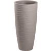 Vaso tondo alto elegante da interno esterno Talos Elegance Ø33 H70 - Nicoli, GRIGIO CENERE