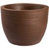 Vaso tondo elegante da interno esterno in resina Hera Elegance Ø40 H30, CORTEN
