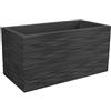 Vaso Fioriera Rettangolare Elegante in Resina Elegance Cassettone 60X30 H30 - Nicoli, GRIGIO ANTRACITE