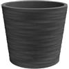Sconto 50% | Vaso Tondo Elegante da Interno Esterno Hermes Ø40 H35, GRIGIO ANTRACITE