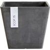 Vaso quadrato ROTTERDAM 30X30 H26 - ECOPOTS, DARK GREY