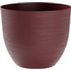 Vaso tondo OVER Ø38 H32 con riserva d'acqua - TERAPLAST, RED GRAPE