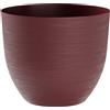Vaso da Tavolo tondo OVER Ø28 H27 con riserva d'acqua - TERAPLAST, RED GRAPE