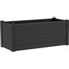 Vaso rettangolare in resina TRAMA 100X42 H40 - TERAPLAST, ASH