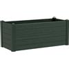 Vaso rettangolare in resina TRAMA 100X42 H40 - TERAPLAST, DARK FOREST