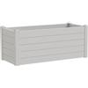 Vaso rettangolare in resina TRAMA 100X42 H40 - TERAPLAST, SNOW
