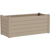 Vaso rettangolare in resina TRAMA 100X42 H40 - TERAPLAST, ALMOND