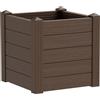 Vaso quadrato in resina TRAMA 42X42 H40 - TERAPLAST, MOKA
