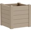 Vaso quadrato in resina TRAMA 42X42 H40 - TERAPLAST, ALMOND