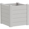 Vaso quadrato in resina TRAMA 42X42 H40 - TERAPLAST, SNOW