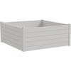 Vaso quadrato basso in resina TRAMA 100X100 H40 - TERAPLAST, SNOW