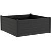 Vaso quadrato basso in resina TRAMA 100X100 H40 - TERAPLAST, ASH