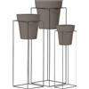 Portavaso Tondo con piedistallo ARKE' UP MEDIUM - set 3 pz - NICOLI, TORTORA