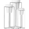 Portavaso Tondo con piedistallo ARKE' UP MEDIUM - set 3 pz - NICOLI, BIANCO