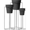 Portavaso Tondo con piedistallo ARKE' UP MEDIUM - set 3 pz - NICOLI, GRIGIO ANTRACITE