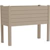 Vaso fioriera per orto rialzato Trama - 100X42 H80 - TERAPLAST, ALMOND