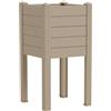Vaso fioriera per orto rialzato Trama - 42X42 H80 - TERAPLAST, ALMOND