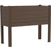 Vaso fioriera per orto rialzato Trama - 100X42 H80 - TERAPLAST, MOKA