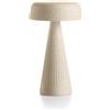 Lampada da tavolo senza fili ricaricabile FADE TABLE LAMP HIGH Ø13 H30 - PLUST, PIETRA