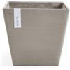 Vaso quadrato ROTTERDAM 30X30 H26 - ECOPOTS, TAUPE