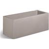 Vaso rettangolare da esterno KUBE CASSETTA 100X40 H40 - EURO3PLAST, CRETA