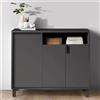 Mobile madia scarpiera Milano 520 - 100x37 H88, GRIGIO GRAFITE