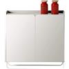 Mobile madia scarpiera con gambe in metallo - 90x26 H87, BIANCO