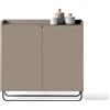Mobile madia scarpiera con gambe in metallo - 90x26 H87, SABBIA