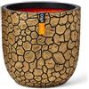 Vaso tondo da interno esterno in materiale riciclato PLANTER BALL Ø35 H34, ORO
