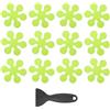 PATIKIL 12 PCS Adesivi Antiscivolo per Vasca, Adesivi Antiscivolo per Doccia con Raschietto Decalcomanie per Pavimento Doccia Forma Fiocco di Neve Tracce Carine per Vasche, Verde Erba