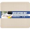 KitchenRaku KR Tappetino scolapiatti, Resistente al calore,Sottobicchieri in silicone antiscivolo, Presine, Tovaglietta, Ripiano per cucchiai (Beige, 60x40cm)
