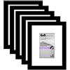 Americanflat Set di cornici per foto da 15 x 20 cm, colore nero, da utilizzare come cornice per foto da 7,6 x 12,7 cm con passepartout o cornice da 15 x 20 cm senza passepartout, cornice per collage,
