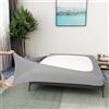 ALYVIA SPRING Box Spring Cover Queen Size - Gonna da letto a 4 lati in jersey e tessuto elasticizzato per hotel e casa, colore: Argento