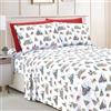 Elegant Comfort Set di lenzuola bungalow, 6 pezzi, morbide, resistenti alle pieghe e allo sbiadimento, biancheria da letto di lusso in microfibra 1500, qualità alberghiera (motivo Holiday 1500)