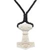 81stgeneration Collana con Martello di Thor in Osso Intagliato a Mano per Uomo | Ciondolo Amuleto Divino della Mitologia Norrena | Doni Spirituali per Le Donne | Gioielli Gotici, Regali Vichinghi