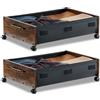 VEVOR Contenitore Sottoletto con Ruote, 650 x 460 x 180 mm, Organizzatore Sottoletto con Ruote Bloccabili, Contenitori Scorrevoli per Vestiti, Scarpe, Coperte, Confezione da 2, Capacità 20,4 kg