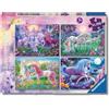 Ravensburger - Puzzles Unicorni Magici 4 Pack | Puzzle Bambini 5 Anni In Su | Regalo Bambina 5 Anni E Uomo In Su 100 Pezzi | Puzzle Bambini 36 X 26 Cm | Puzzles Ravensburger