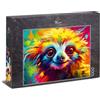Ulmer Puzzleschmiede - Scimmia con motivo Happy Monkey - Puzzle da 1000 pezzi - Piccola scimmia colorata come moderno puzzle di animali - Qualità Made in Germany