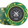 Bullets Playing Cards, 25 chip da poker in plastica Janice per set da poker, valore 25000, diametro 4 cm, peso 11,5 g